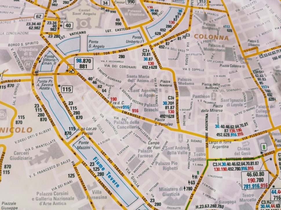 Mapa vč. autobusových linek