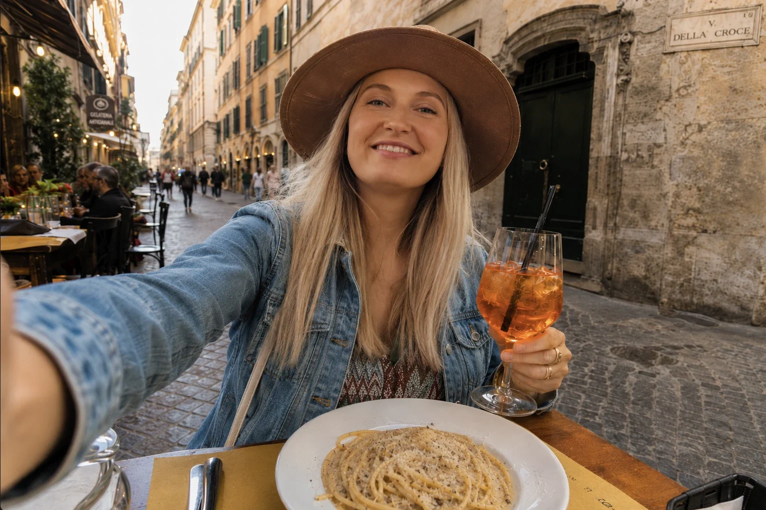 Lucie u těstovin a Aperolu v Římě – tipy na restaurace od autorky průvodce